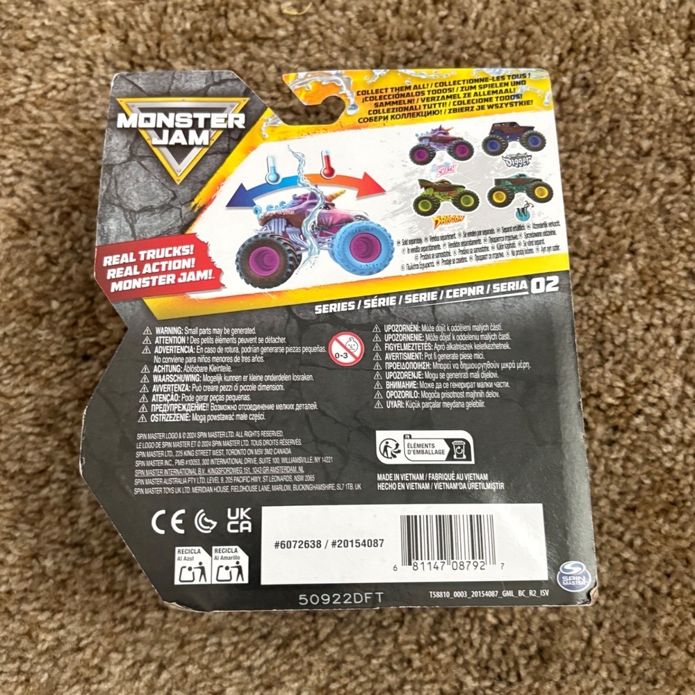 Monster Jam Mud Blasters Sparkle Smash Color Change 1:64 Scale Die-Cast Truck - Picture 2 of 2
